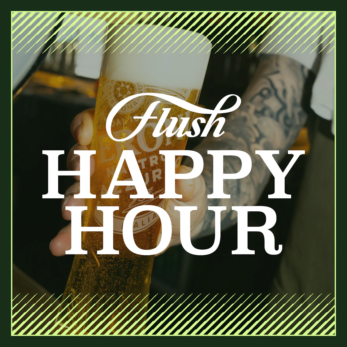 Flush Happy Hour webtile 1080 x 1080