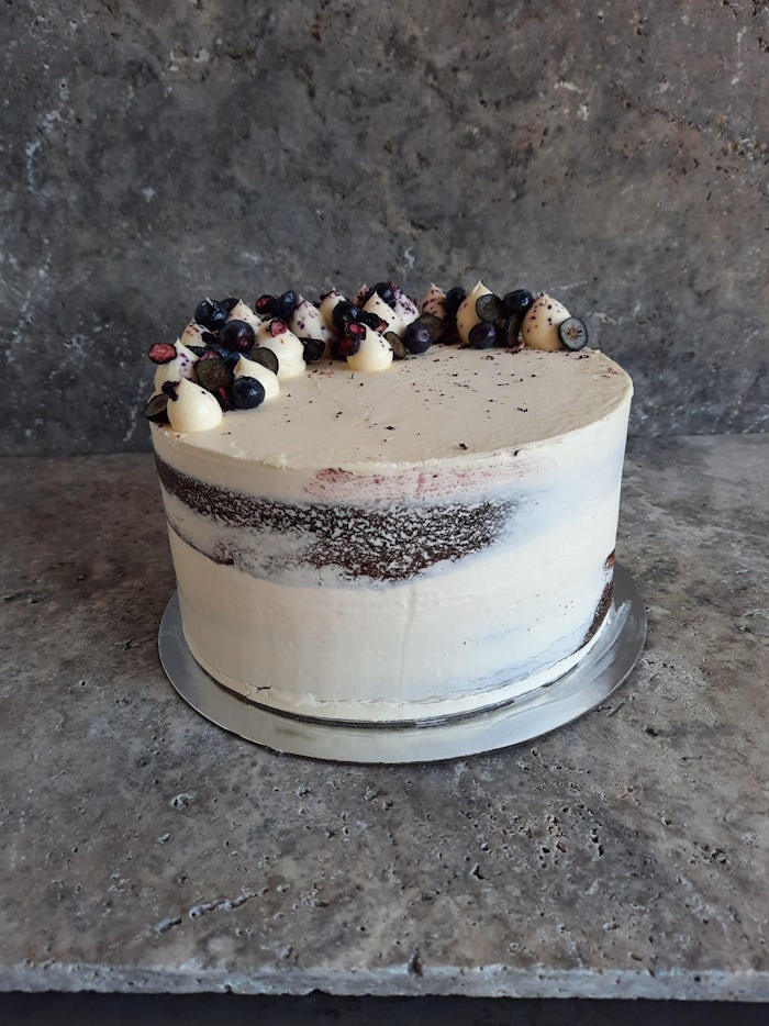 Vanilla Blueberry Cake 5